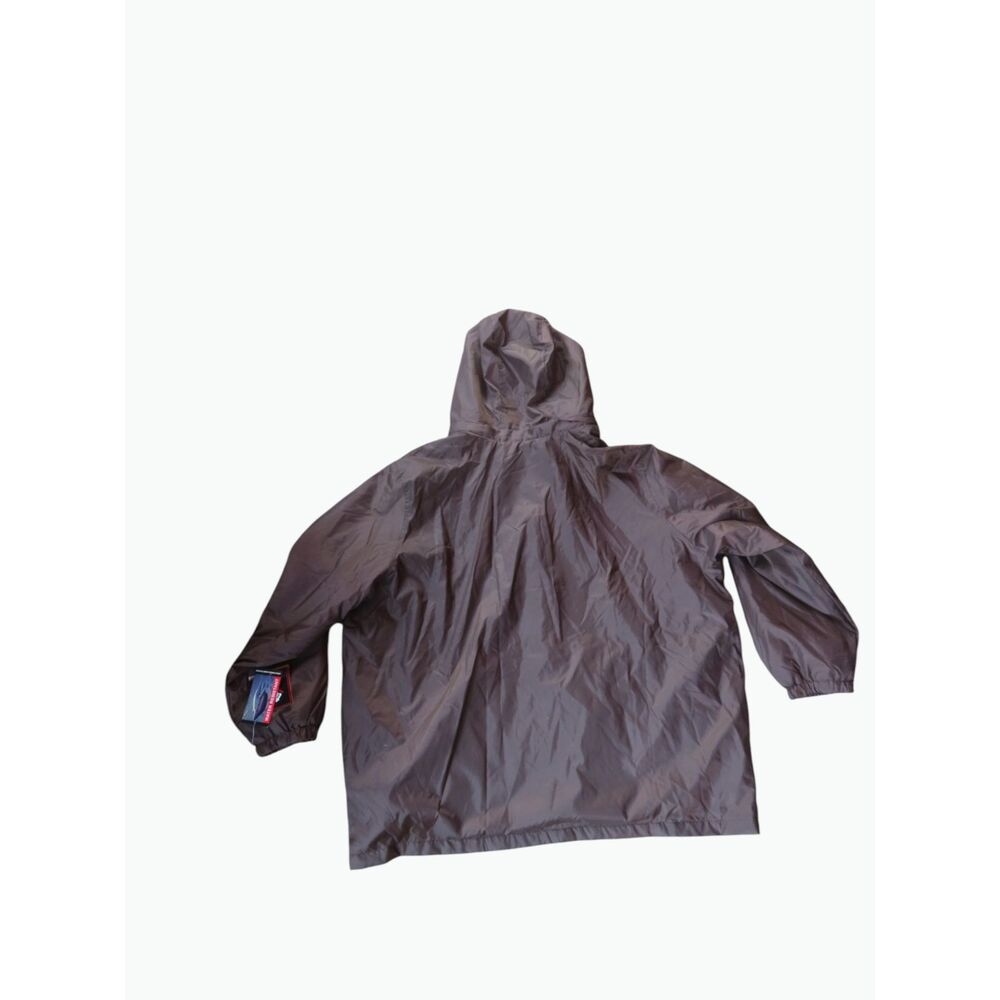 totes 3XL Hooded Rain Jacket Brown Water Resistant Lightweight Windbreaker NWT